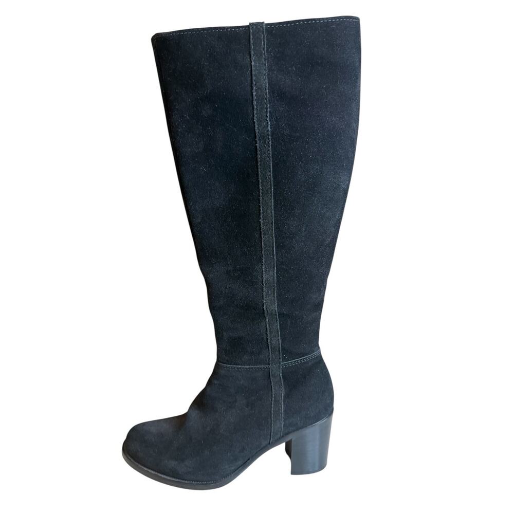La Canadienne Tall Waterproof Suede Boots Black 6.5